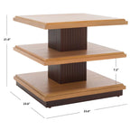 Table d'appoint à étagère double - 24 pouces de long x 24 pouces de profondeur x 21 pouces de haut - 24 larg. x 24 prof. x 21 haut.