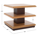 Table d'appoint à étagère double - 24 pouces de long x 24 pouces de profondeur x 21 pouces de haut - 24 larg. x 24 prof. x 21 haut.