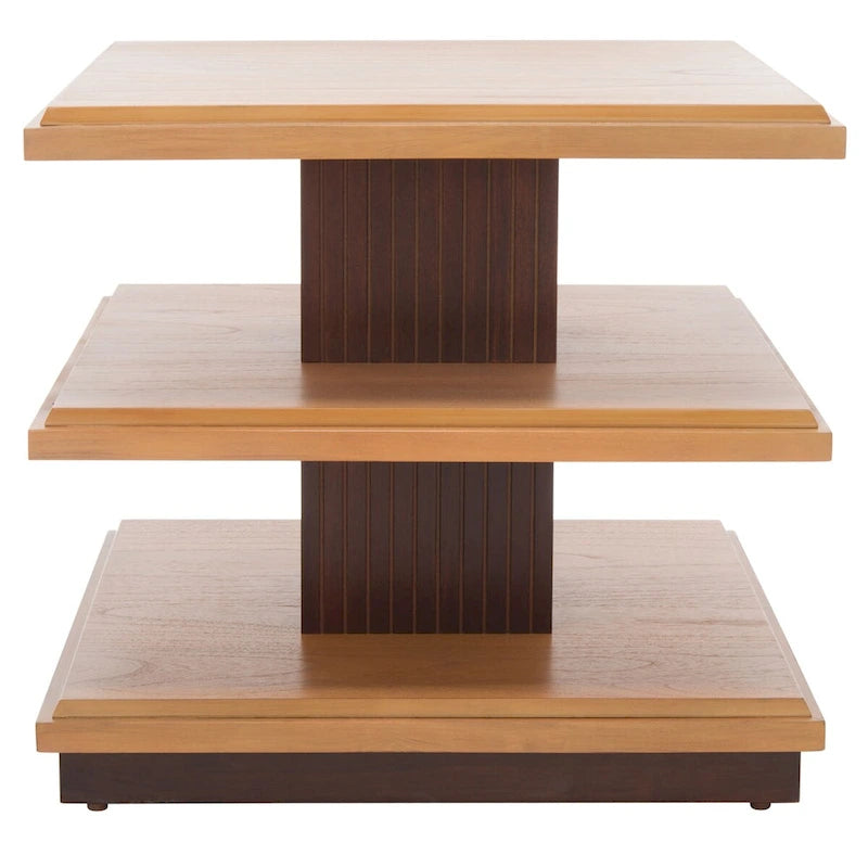 Table d'appoint à étagère double - 24 pouces de long x 24 pouces de profondeur x 21 pouces de haut - 24 larg. x 24 prof. x 21 haut.