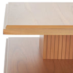 Table d'appoint à étagère double - 24 pouces de long x 24 pouces de profondeur x 21 pouces de haut - 24 larg. x 24 prof. x 21 haut.