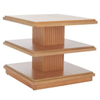 Table d'appoint à étagère double - 24 pouces de long x 24 pouces de profondeur x 21 pouces de haut - 24 larg. x 24 prof. x 21 haut.