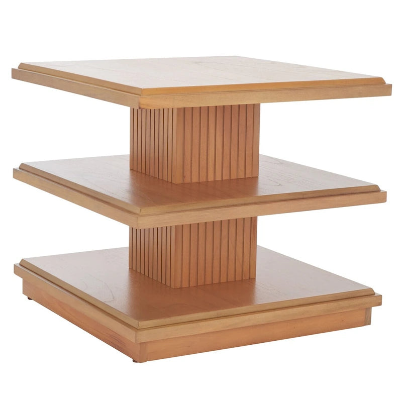 Table d'appoint à étagère double - 24 pouces de long x 24 pouces de profondeur x 21 pouces de haut - 24 larg. x 24 prof. x 21 haut.