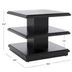 Table d'appoint à étagère double - 24 pouces de long x 24 pouces de profondeur x 21 pouces de haut - 24 larg. x 24 prof. x 21 haut.