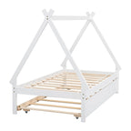 Lit tipi de chambre double avec lit gigogne