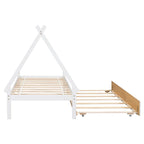 Lit tipi de chambre double avec lit gigogne
