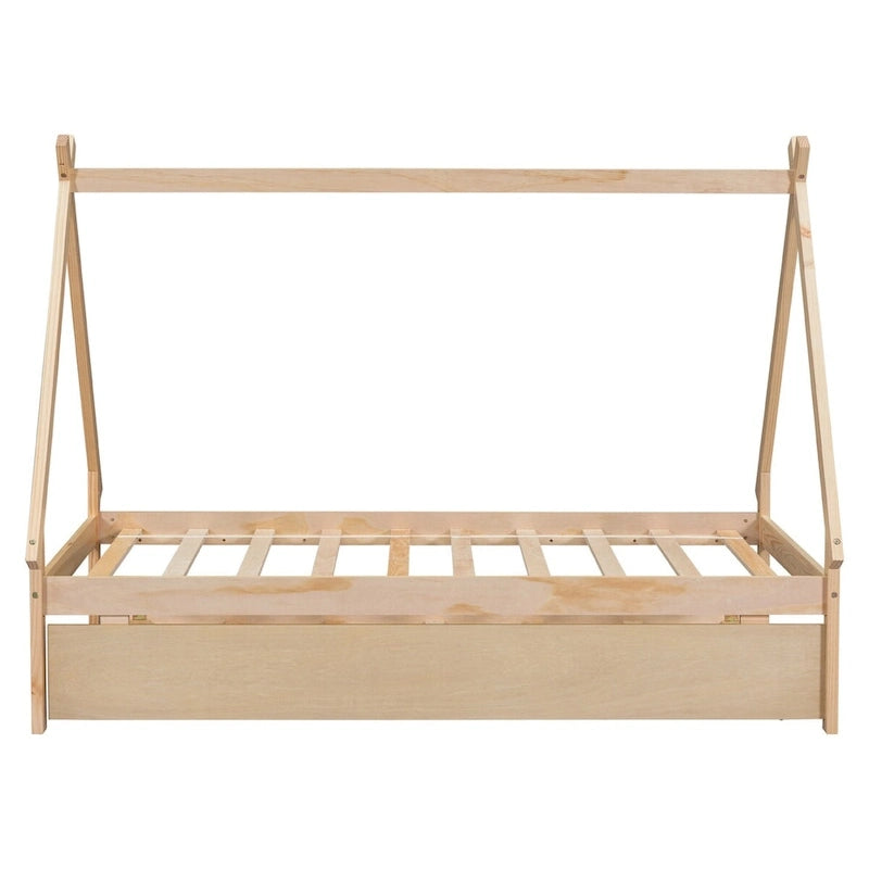 Lit tipi de chambre double avec lit gigogne
