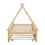 Lit tipi de chambre double avec lit gigogne