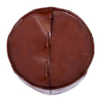 Pouf ottoman en cuir ciselé fait main, élégance espagnole (Pérou)