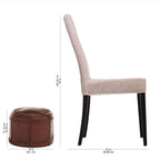 Pouf ottoman en cuir ciselé fait main, élégance espagnole (Pérou)