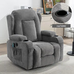 Fauteuil inclinable pour salon avec poche latérale