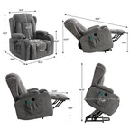 Fauteuil inclinable pour salon avec poche latérale