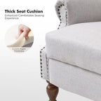 Fauteuil inclinable manuel traditionnel à enroulement, pieds en bois massif, ensemble deux pièces
