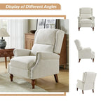 Fauteuil inclinable manuel traditionnel à enroulement, pieds en bois massif, ensemble deux pièces
