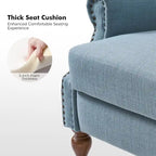 Fauteuil inclinable manuel traditionnel à enroulement, pieds en bois massif, ensemble deux pièces