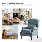 Fauteuil inclinable manuel traditionnel à enroulement, pieds en bois massif, ensemble deux pièces
