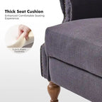 Fauteuil inclinable manuel traditionnel à enroulement, pieds en bois massif, ensemble deux pièces