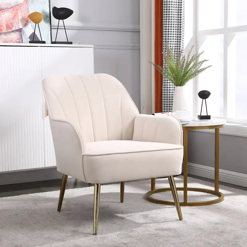 Fauteuil moderne avec accoudoirs larges de 25,2 pouces
