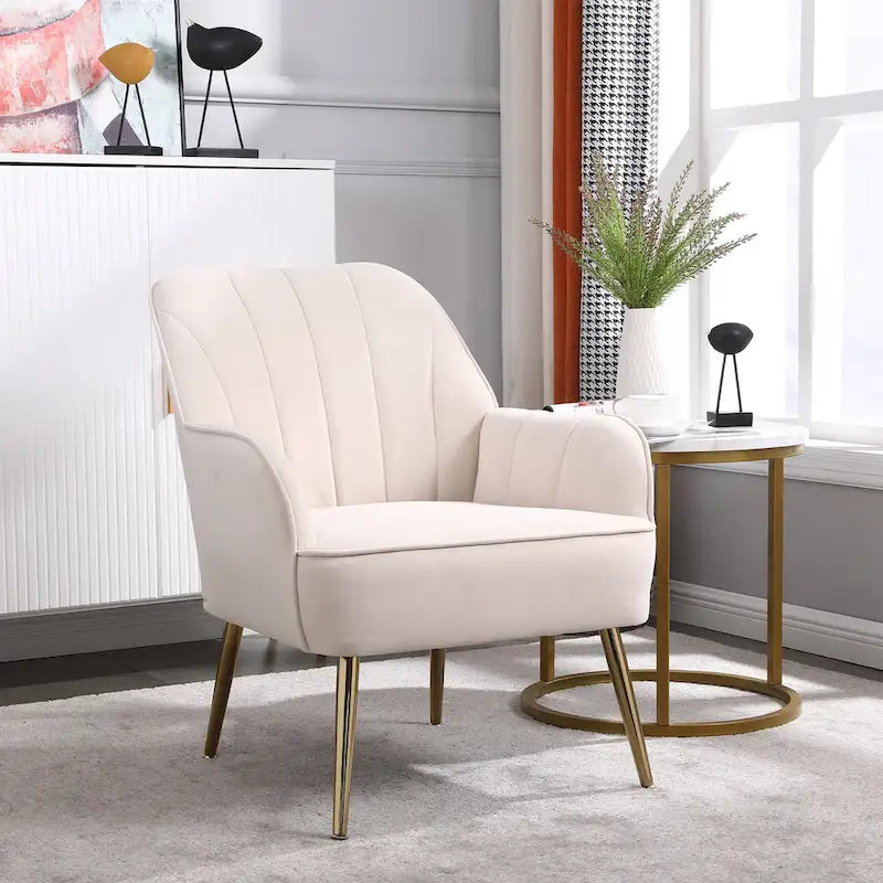 Fauteuil moderne avec accoudoirs larges de 25,2 pouces