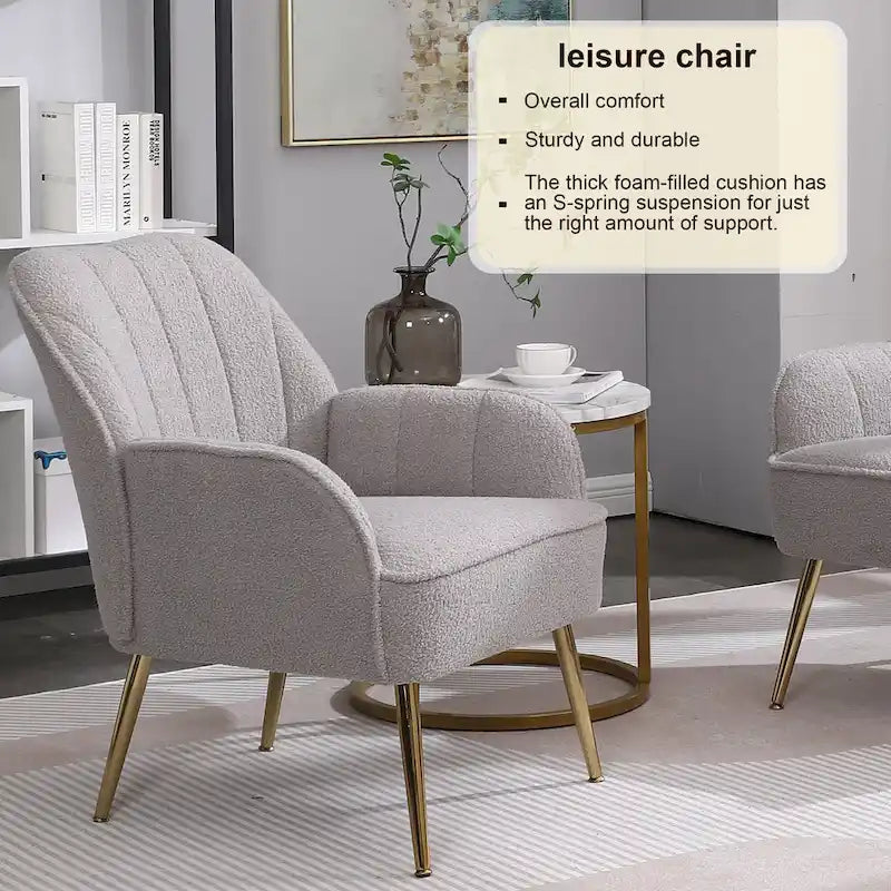 Fauteuil moderne avec accoudoirs larges de 25,2 pouces