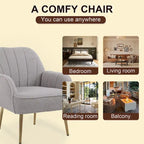 Fauteuil moderne avec accoudoirs larges de 25,2 pouces