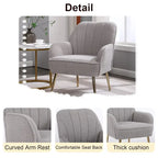 Fauteuil moderne avec accoudoirs larges de 25,2 pouces