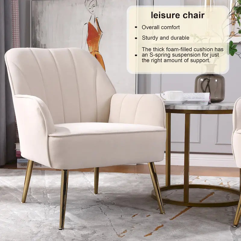 Fauteuil moderne avec accoudoirs larges de 25,2 pouces