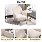 Fauteuil moderne avec accoudoirs larges de 25,2 pouces