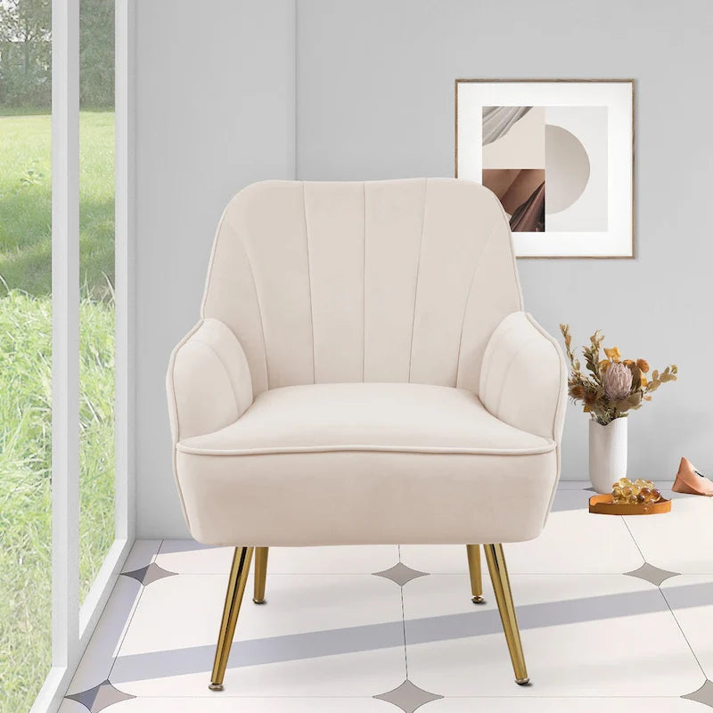 Fauteuil moderne avec accoudoirs larges de 25,2 pouces