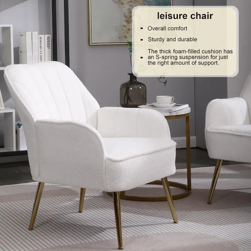 Fauteuil moderne avec accoudoirs larges de 25,2 pouces