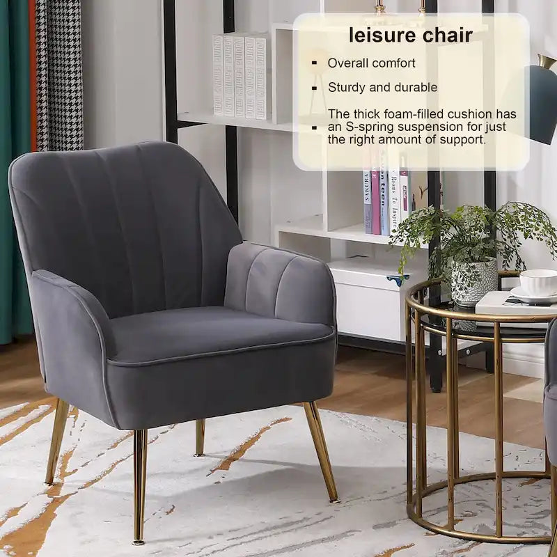 Fauteuil moderne avec accoudoirs larges de 25,2 pouces