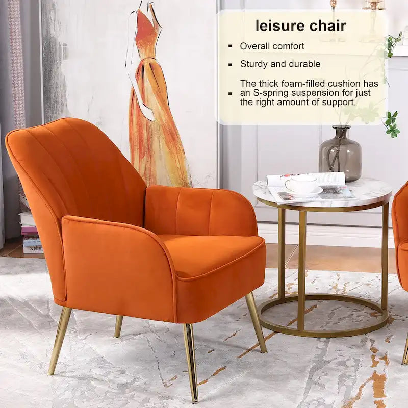 Fauteuil moderne avec accoudoirs larges de 25,2 pouces