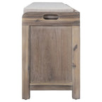 Banc de rangement en bois massif à 3 tiroirs