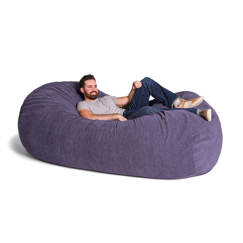 Pouf géant de 2,13 m pour adultes - Chenille de qualité supérieure