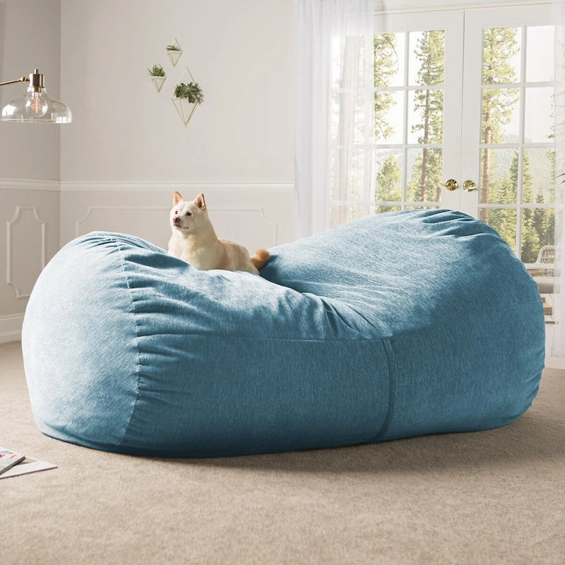 Pouf géant de 2,13 m pour adultes - Chenille de qualité supérieure