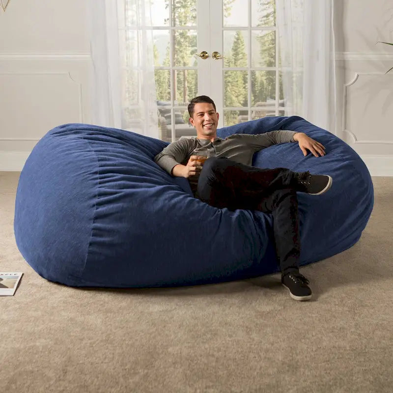 Pouf géant de 2,13 m pour adultes - Chenille de qualité supérieure
