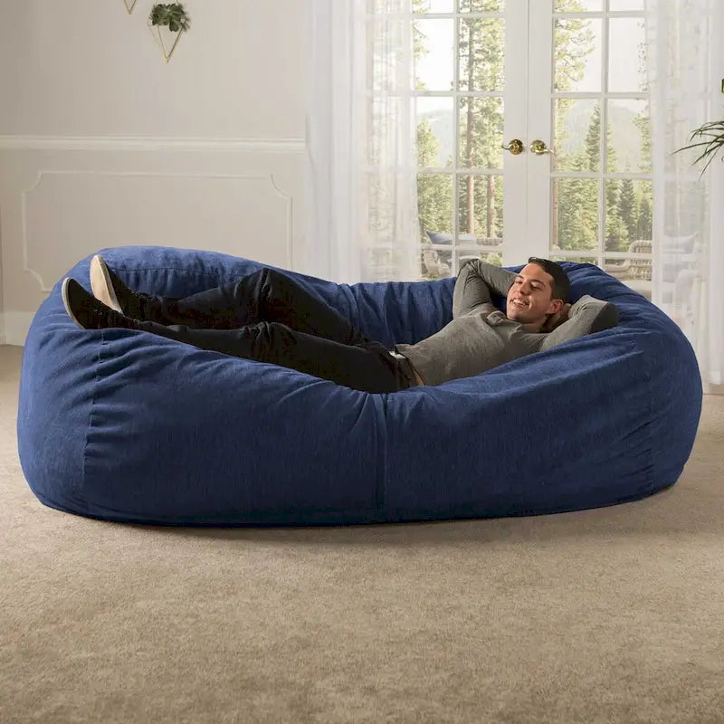Pouf géant de 2,13 m pour adultes - Chenille de qualité supérieure