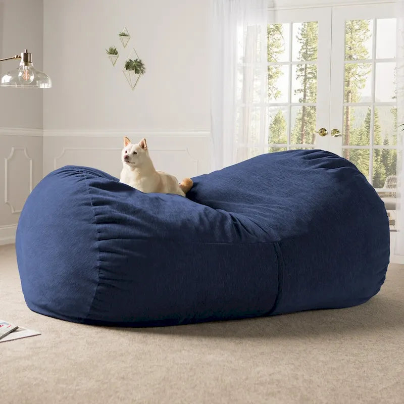 Pouf géant de 2,13 m pour adultes - Chenille de qualité supérieure