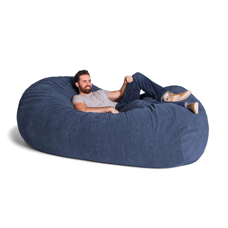 Pouf géant de 2,13 m pour adultes - Chenille de qualité supérieure
