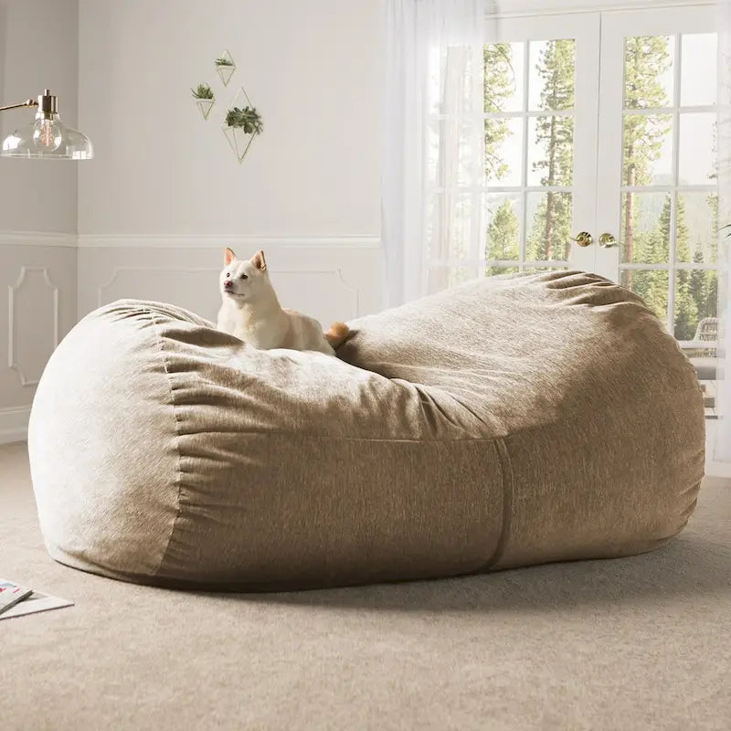 Pouf géant de 2,13 m pour adultes - Chenille de qualité supérieure