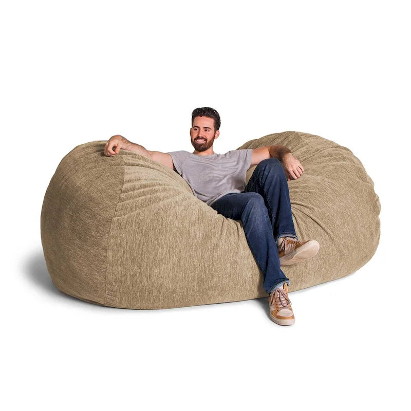 Pouf géant de 2,13 m pour adultes - Chenille de qualité supérieure