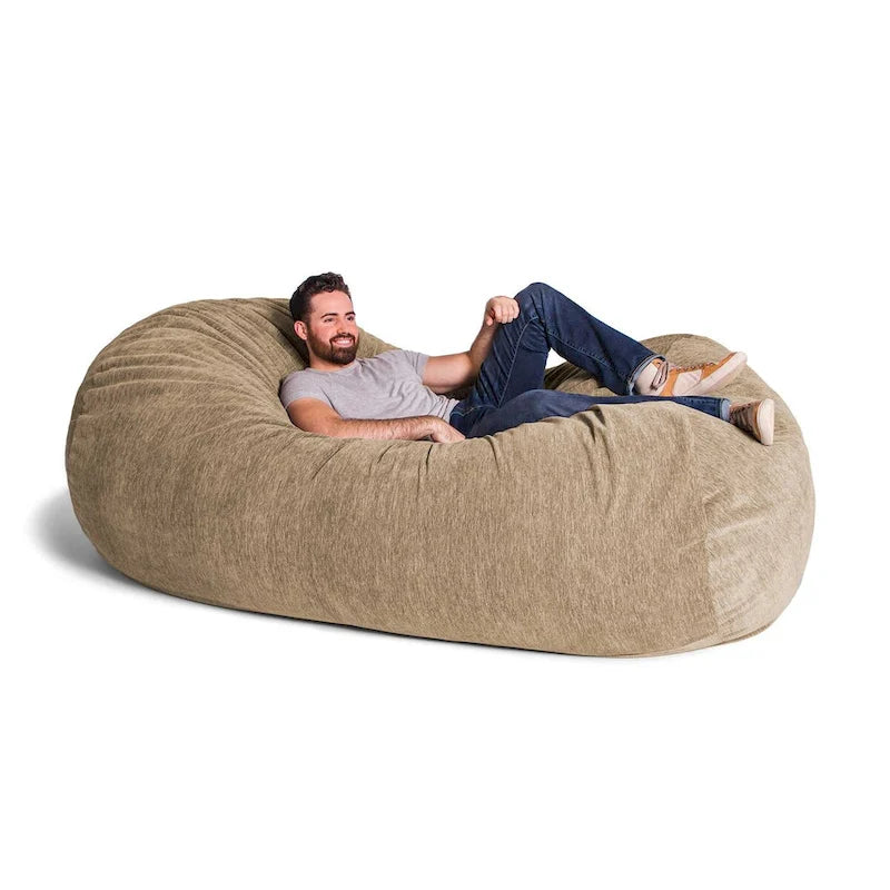 Pouf géant de 2,13 m pour adultes - Chenille de qualité supérieure