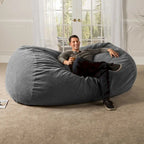 Pouf géant de 2,13 m pour adultes - Chenille de qualité supérieure