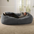 Pouf géant de 2,13 m pour adultes - Chenille de qualité supérieure