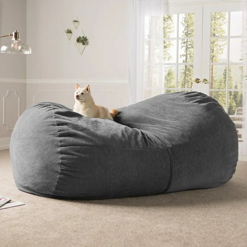 Pouf géant de 2,13 m pour adultes - Chenille de qualité supérieure