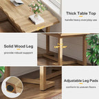 Bureau informatique de 160 cm, Table d'écriture rectangulaire avec pieds en bois massif et plateau épaissi