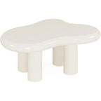 Table basse de 100,0 cm en bois manufacturé en forme de nuage avec 4 pieds en PVC