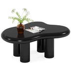 Table basse de 100,0 cm en bois manufacturé en forme de nuage avec 4 pieds en PVC